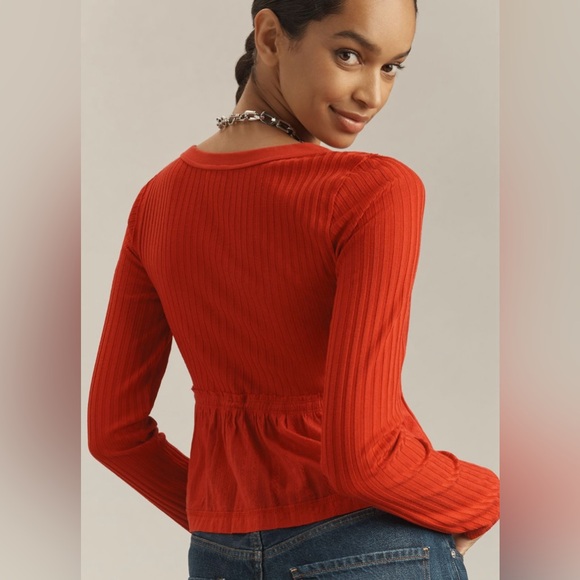 Pilcro Long-Sleeve Scoop-Neck Babydoll Top - Picture 2 of 11